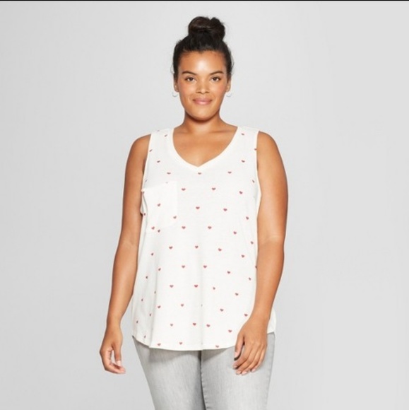 Fifth Sun Hearts tank top size extra small - Picture 2 of 7